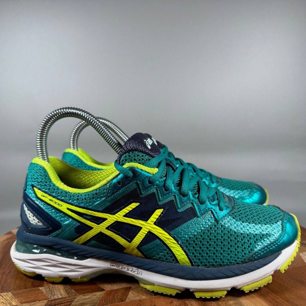 ASICS GT-2000 4 Womens Running Shoes Turquoise Flash Yellow T656N Size 6